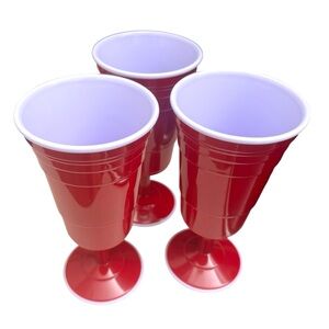 Red Cup Living - Red Solo Cup Reusable 14oz Wine Glasses - Set of 3